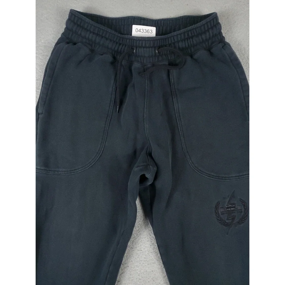 Nike LeBron James Mens Small Black Swoosh Track Joggers Sweatpants 043363